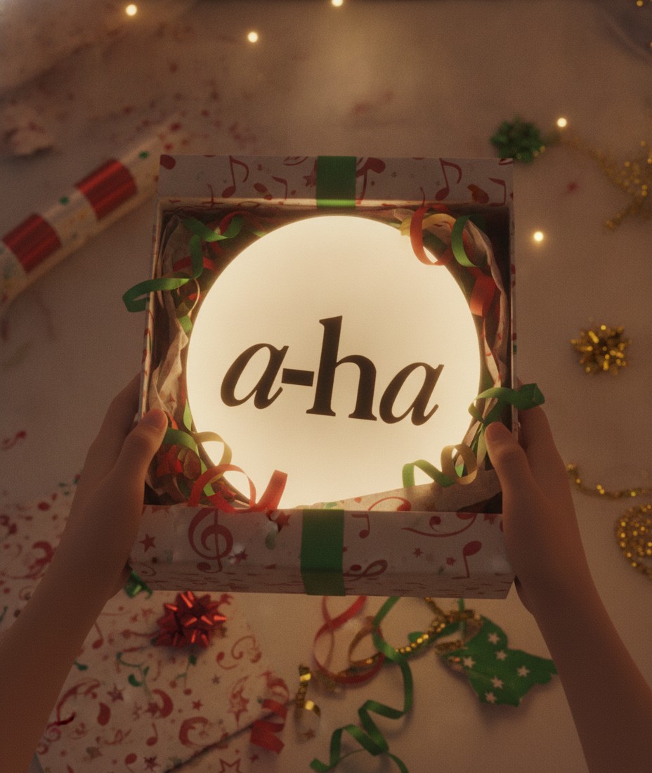 a-ha LED-Leuchtschild Wanddeko Musik-Deko Geschenk - Mockup