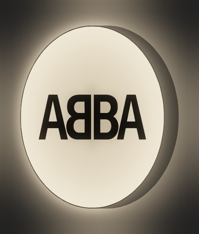 ABBA LED-Leuchtschild leuchtend