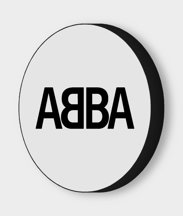 ABBA LED-Leuchtschild ausgeschaltet