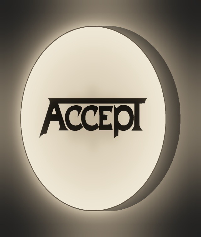 Accept LED-Leuchtschild leuchtend