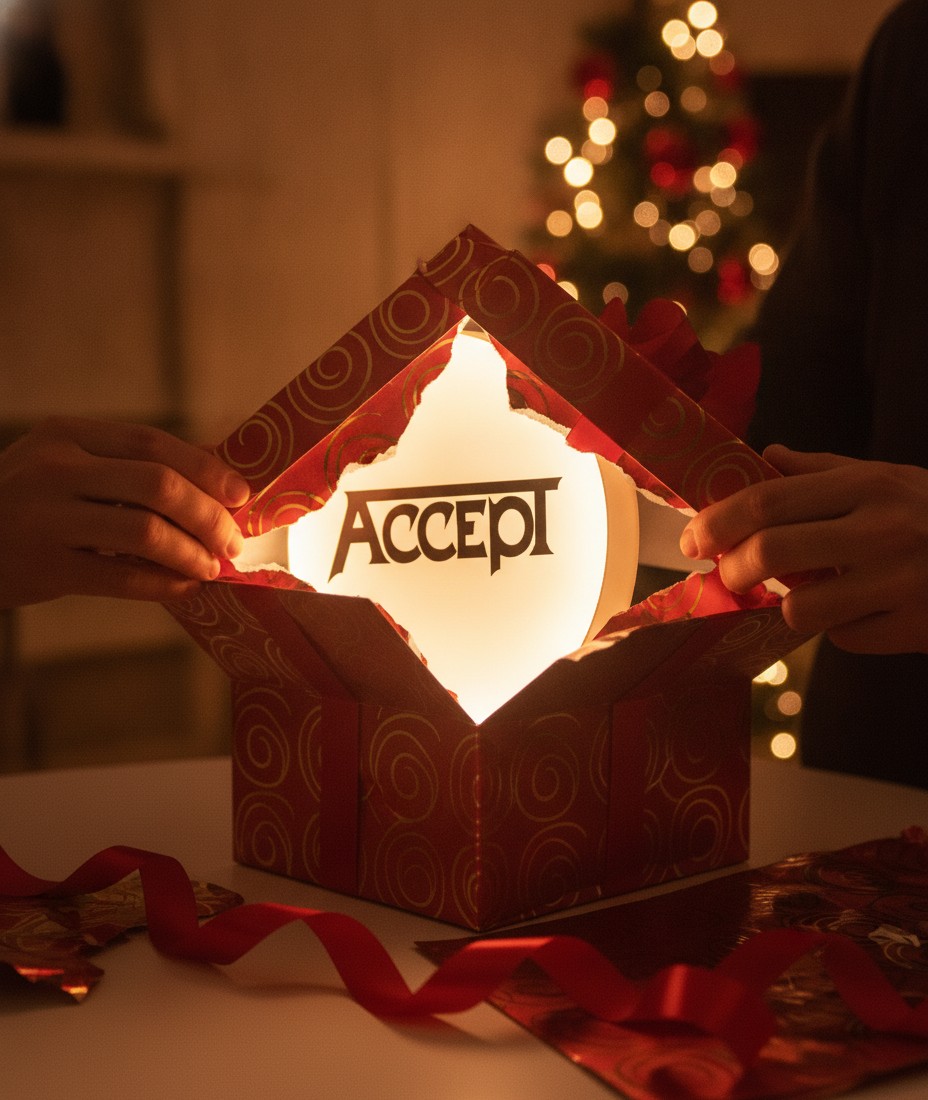 Accept LED-Leuchtschild Wanddeko Musik-Deko Geschenk - Mockup
