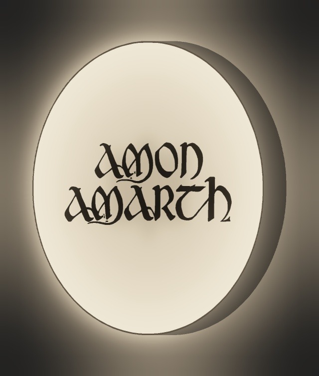 Amon Amarth LED-Leuchtschild leuchtend