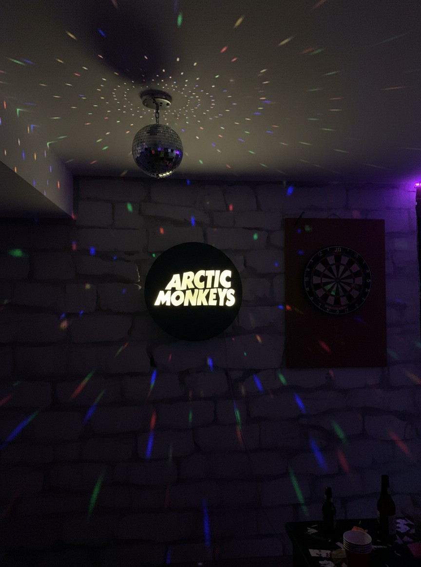 Arctic Monkeys LED-Leuchtschild Wanddeko Musik-Deko Geschenk - Mockup