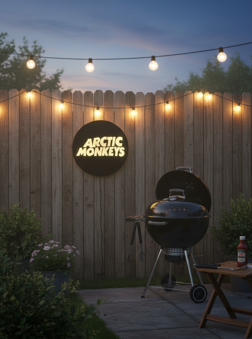 Arctic Monkeys LED-Leuchtschild Wanddeko Musik-Deko Geschenk - Mockup