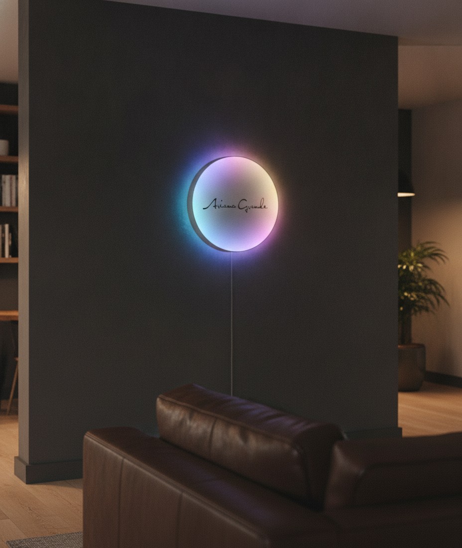 Ariana Grande LED-Leuchtschild Wanddeko Musik-Deko Geschenk - Mockup