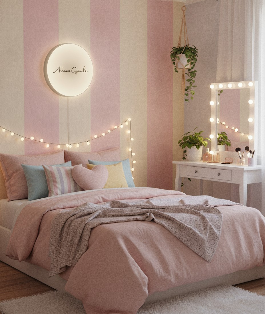 Ariana Grande LED-Leuchtschild Wanddeko Musik-Deko Geschenk - Mockup