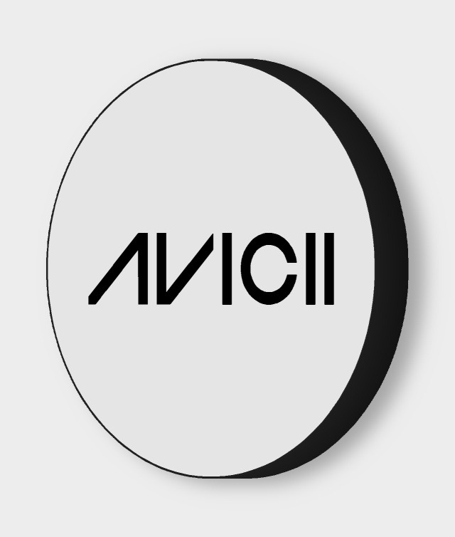 Avicii LED-Leuchtschild ausgeschaltet