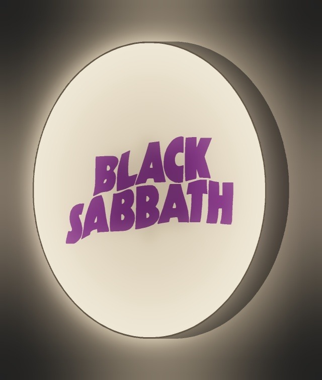 Black Sabbath LED-Leuchtschild leuchtend