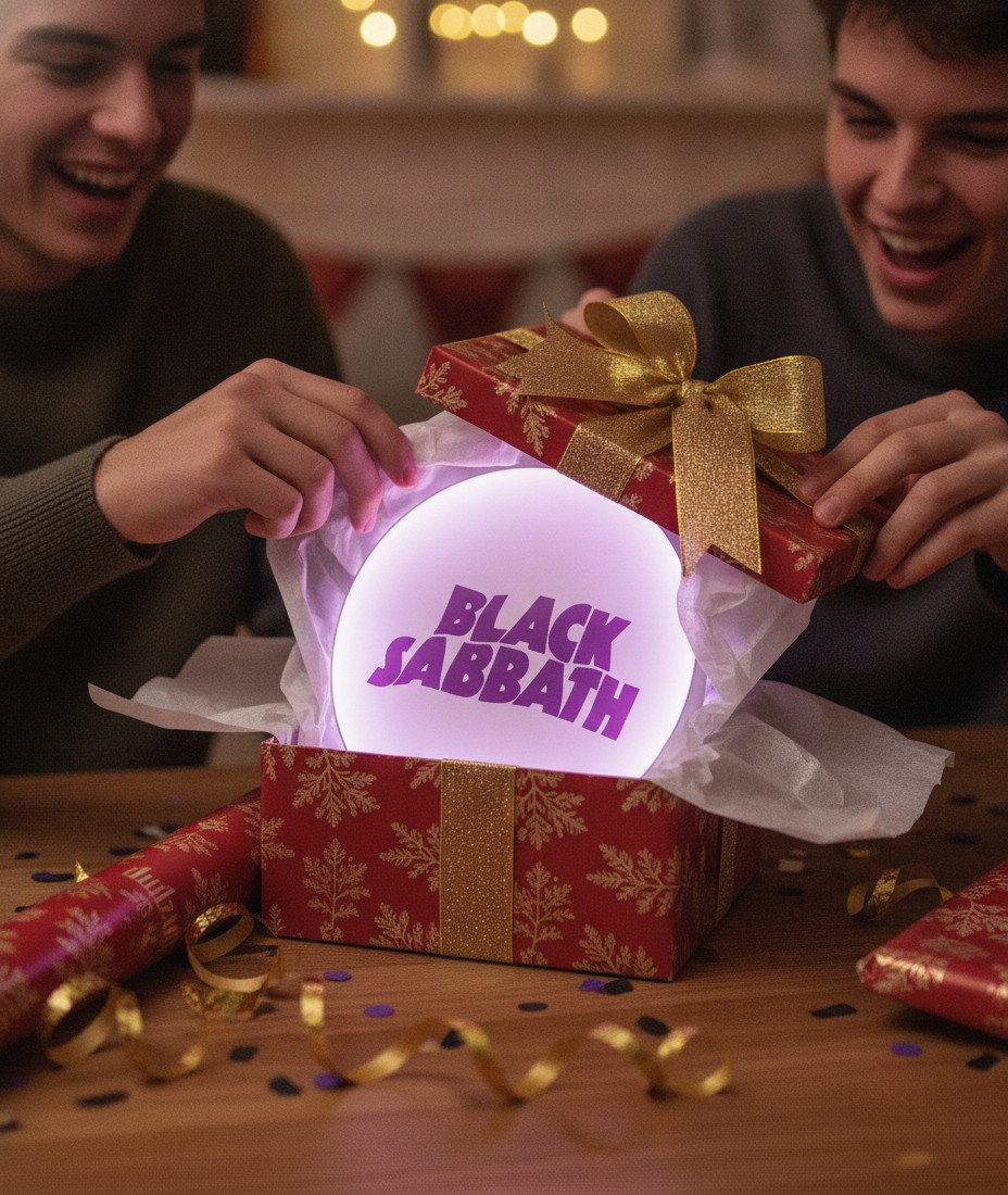 Black Sabbath LED-Leuchtschild Wanddeko Musik-Deko Geschenk - Mockup