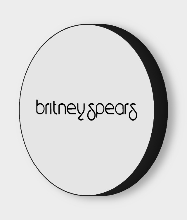 Britney Spears LED-Leuchtschild ausgeschaltet