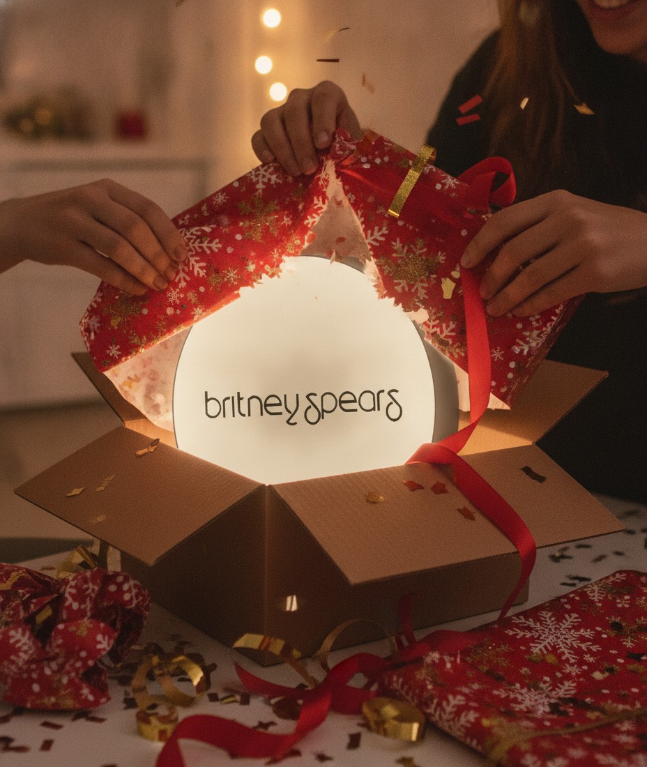 Britney Spears LED-Leuchtschild Wanddeko Musik-Deko Geschenk - Mockup