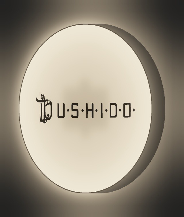 Bushido LED-Leuchtschild leuchtend
