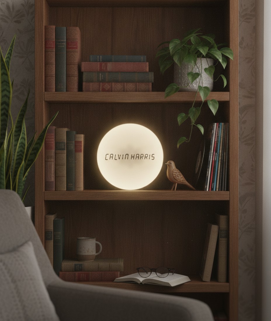 Calvin Harris LED-Leuchtschild Wanddeko Musik-Deko Geschenk - Mockup
