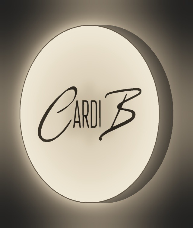 Cardi B LED-Leuchtschild leuchtend