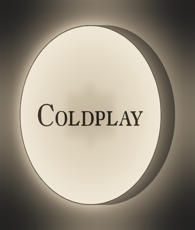 Coldplay LED-Leuchtschild leuchtend
