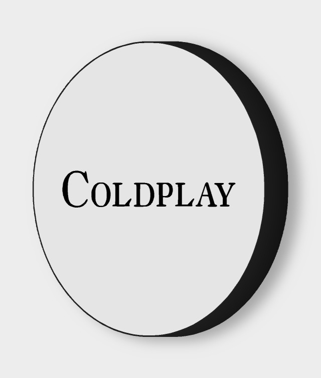 Coldplay LED-Leuchtschild ausgeschaltet