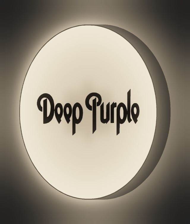 Deep Purple LED-Leuchtschild leuchtend