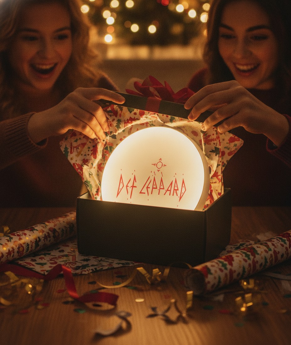 Def Leppard LED-Leuchtschild Wanddeko Musik-Deko Geschenk - Mockup