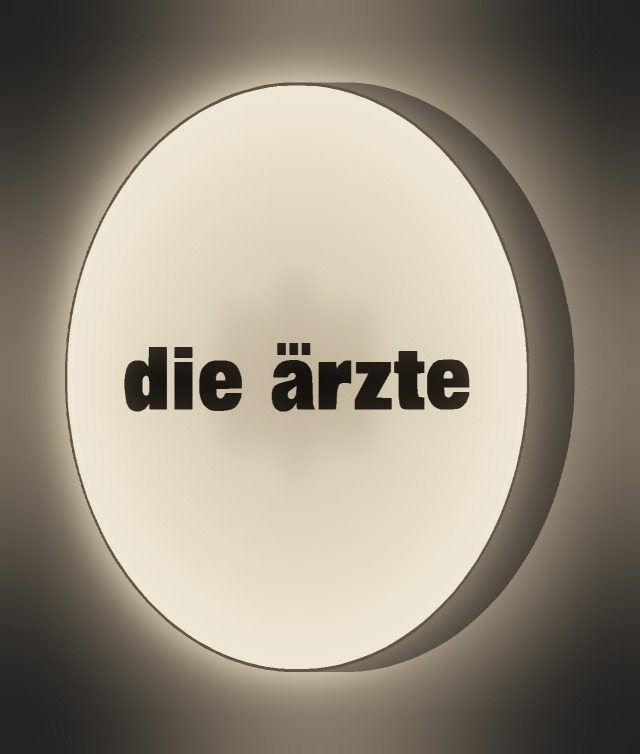 Die Ärzte LED-Leuchtschild leuchtend