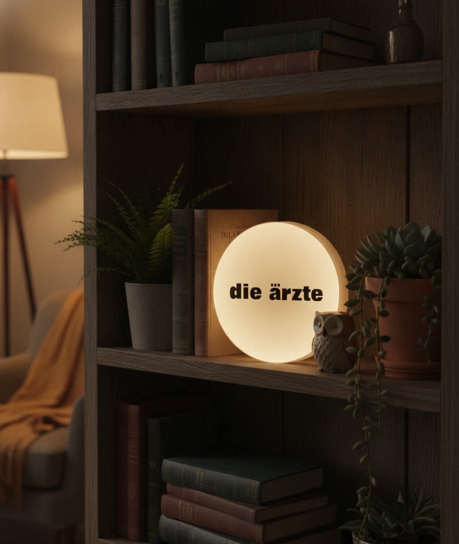 Die Ärzte LED-Leuchtschild Wanddeko Musik-Deko Geschenk - Mockup