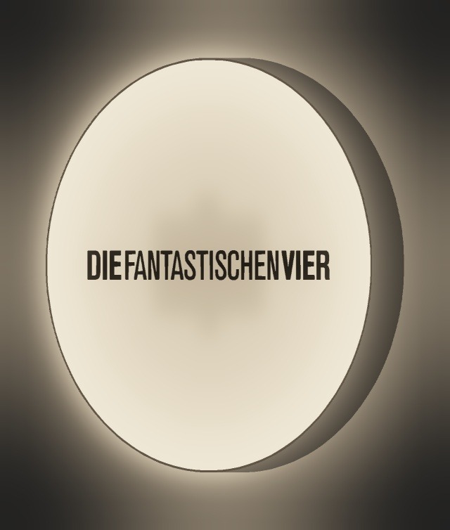 Die Fantastischen Vier LED-Leuchtschild leuchtend