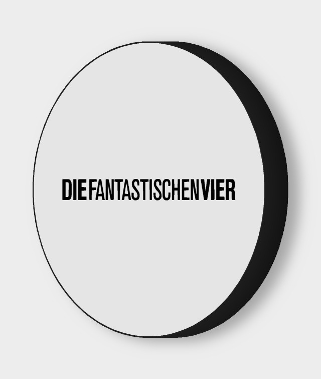Die Fantastischen Vier LED-Leuchtschild ausgeschaltet