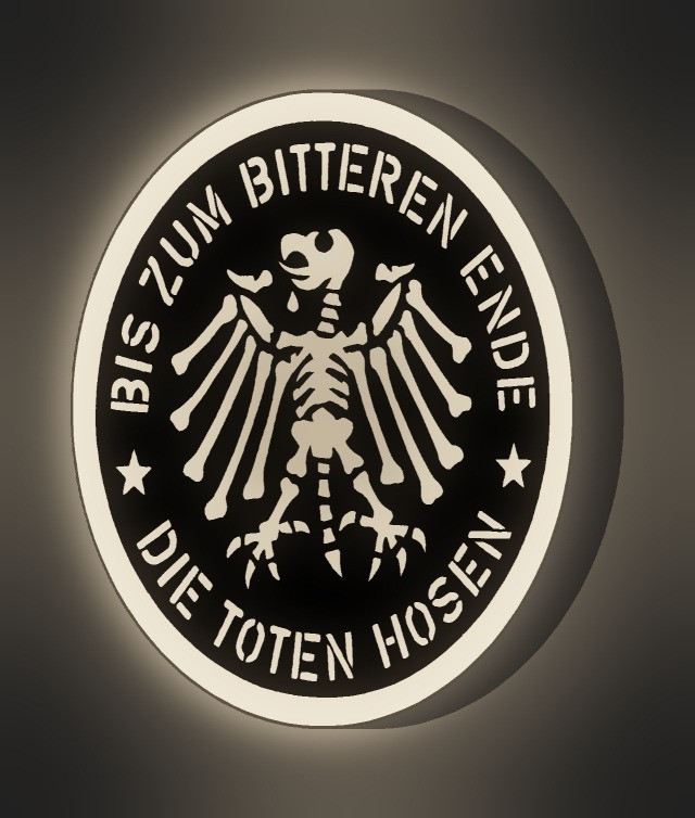 Die Toten Hosen LED-Leuchtschild leuchtend