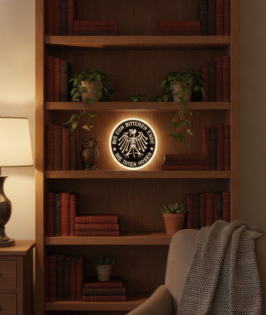 Die Toten Hosen LED-Leuchtschild Wanddeko Musik-Deko Geschenk - Mockup