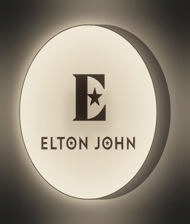 Elton John LED-Leuchtschild leuchtend