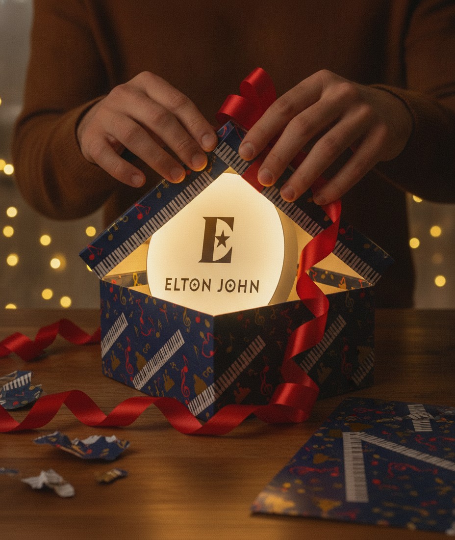 Elton John LED-Leuchtschild Wanddeko Musik-Deko Geschenk - Mockup