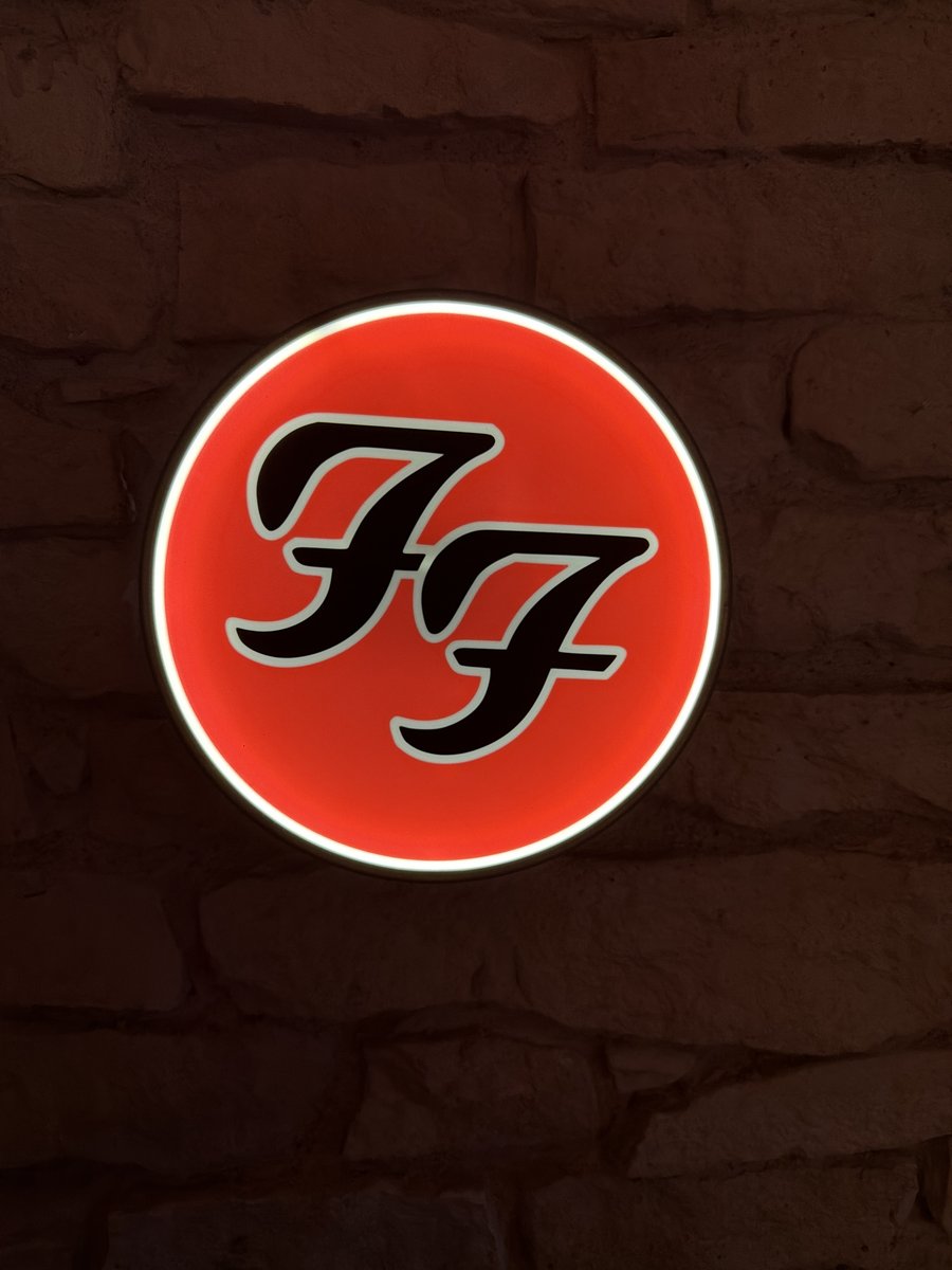 Foo Fighters LED-Leuchtschild Wanddeko Musik-Deko Geschenk