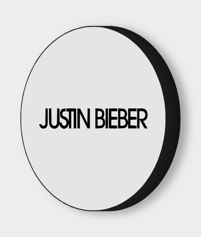 Justin Bieber LED-Leuchtschild ausgeschaltet