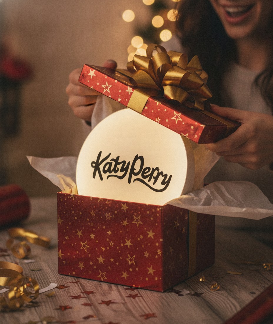 Katy Perry LED-Leuchtschild Wanddeko Musik-Deko Geschenk - Mockup