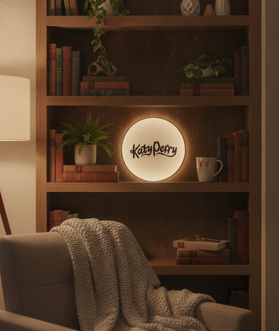 Katy Perry LED-Leuchtschild Wanddeko Musik-Deko Geschenk - Mockup