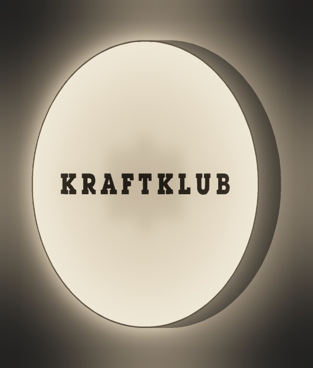 Kraftklub LED-Leuchtschild leuchtend