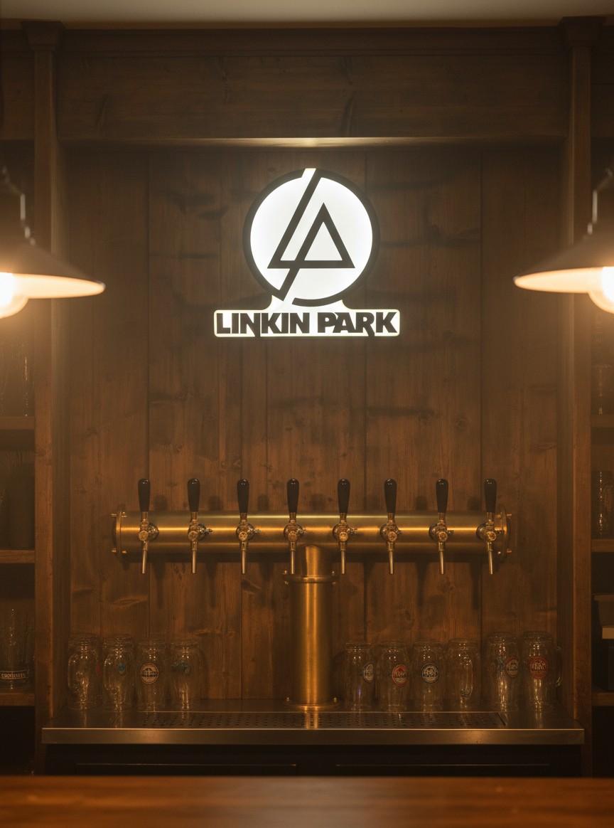Linkin Park LED-Leuchtschild Wanddeko Musik-Deko Geschenk - Mockup