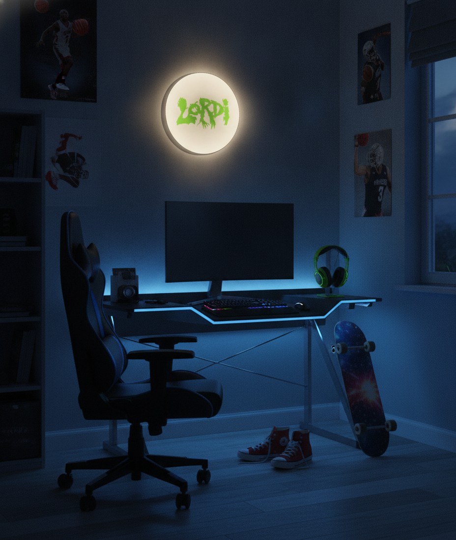 Lordi LED-Leuchtschild Wanddeko Musik-Deko Geschenk - Mockup