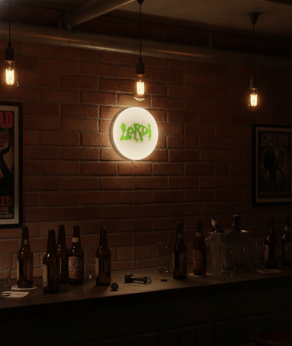 Lordi LED-Leuchtschild Wanddeko Musik-Deko Geschenk - Mockup