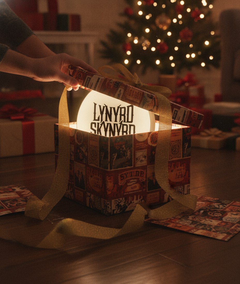 Lynyrd Skynyrd LED-Leuchtschild Wanddeko Musik-Deko Geschenk - Mockup