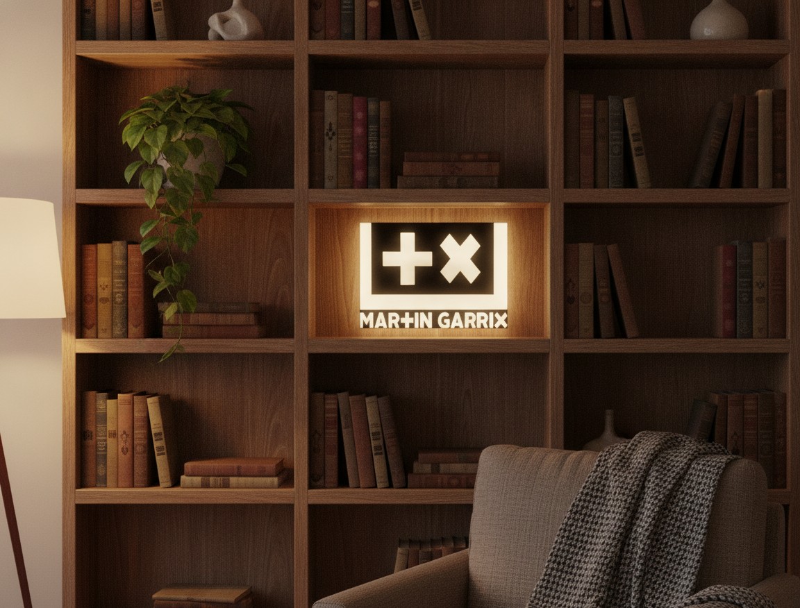 Martin Garrix LED-Leuchtschild Wanddeko Musik-Deko Geschenk - Mockup