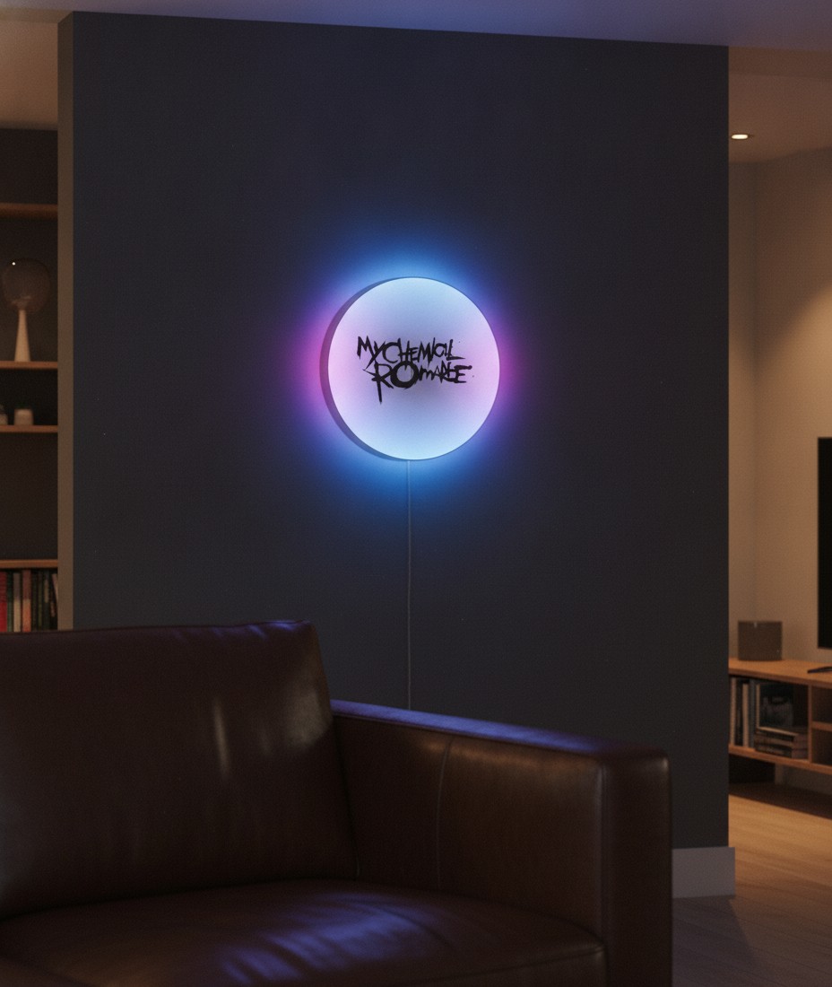 My Chemical Romance LED-Leuchtschild Wanddeko Musik-Deko Geschenk - Mockup
