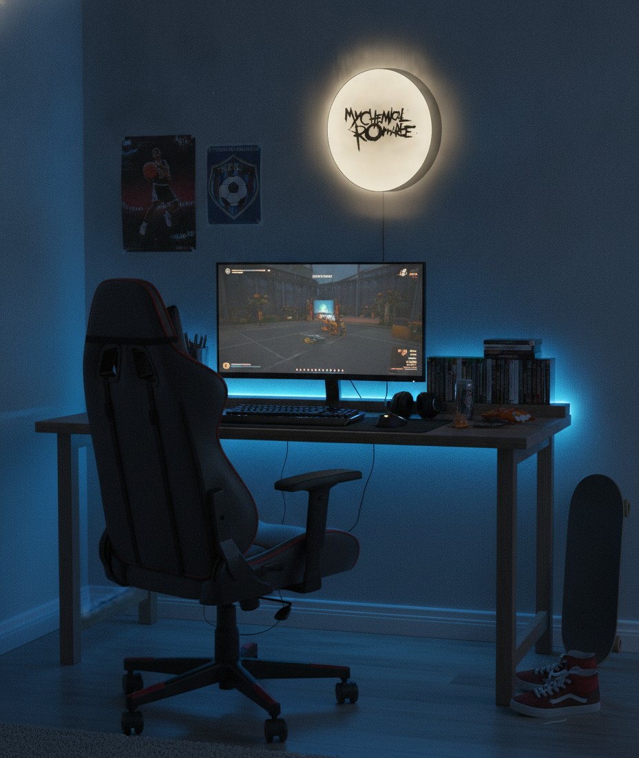 My Chemical Romance LED-Leuchtschild Wanddeko Musik-Deko Geschenk - Mockup