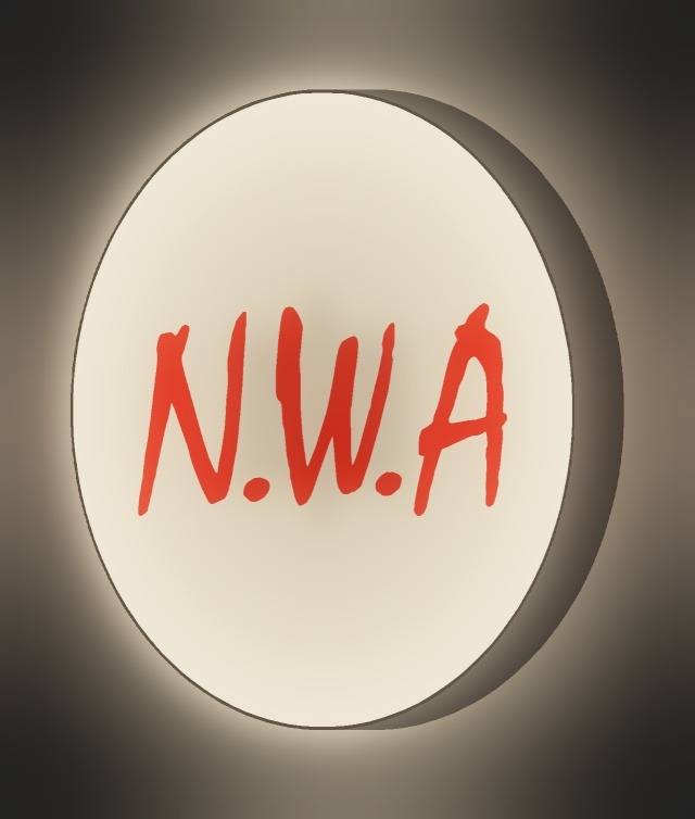 N.W.A LED-Leuchtschild leuchtend