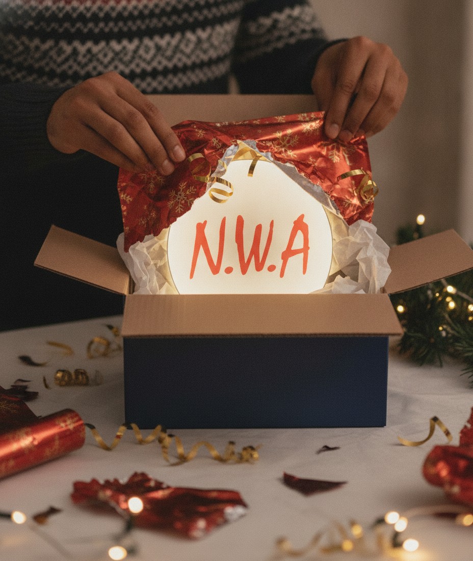N.W.A LED-Leuchtschild Wanddeko Musik-Deko Geschenk - Mockup