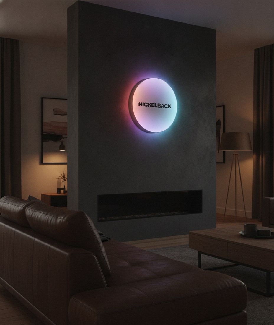 Nickelback LED-Leuchtschild Wanddeko Musik-Deko Geschenk - Mockup