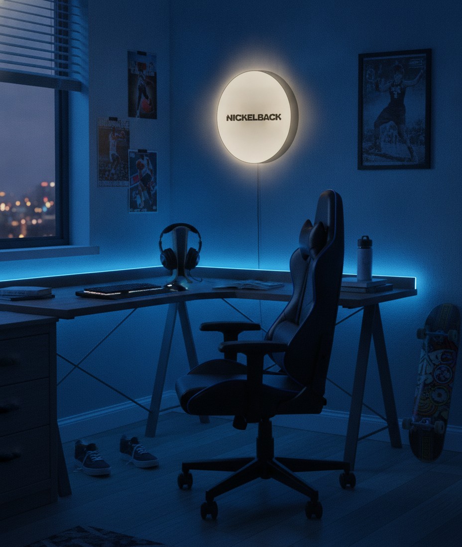 Nickelback LED-Leuchtschild Wanddeko Musik-Deko Geschenk - Mockup