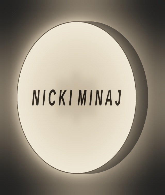 Nicki Minaj LED-Leuchtschild leuchtend