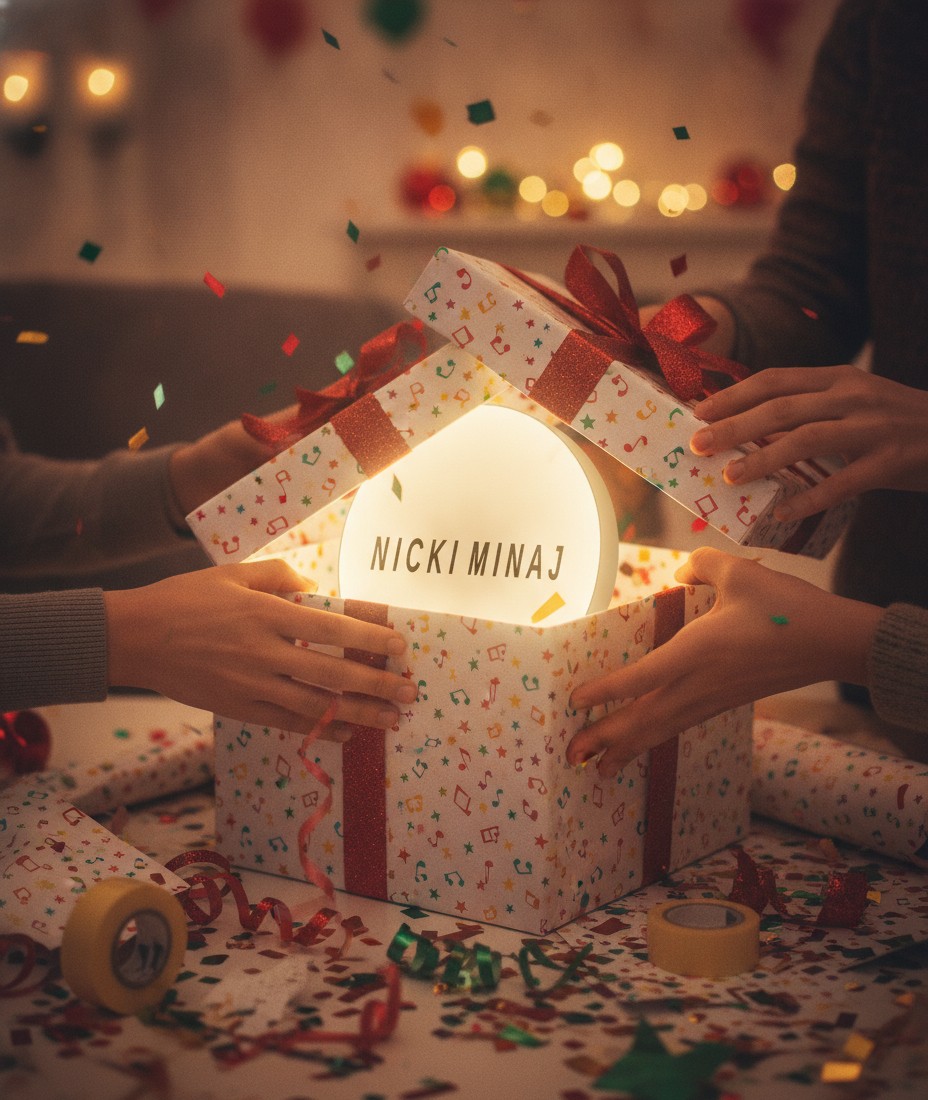 Nicki Minaj LED-Leuchtschild Wanddeko Musik-Deko Geschenk - Mockup
