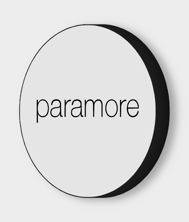 Paramore LED-Leuchtschild ausgeschaltet