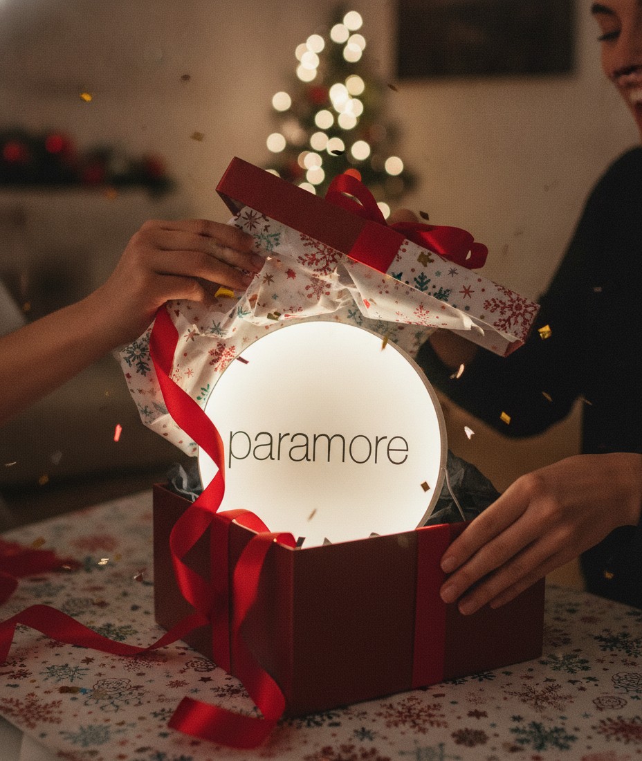 Paramore LED-Leuchtschild Wanddeko Musik-Deko Geschenk - Mockup